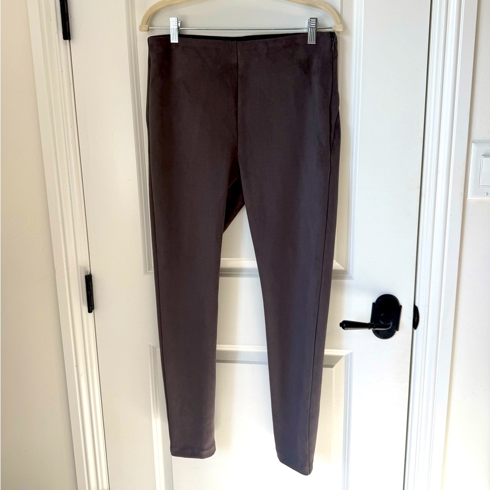 Ann Taylor Faux Suede Grey Pants